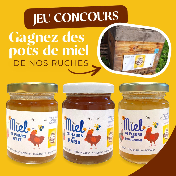 Gagnez des pots de miel de nos ruches !