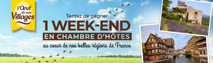 Gagnez un week-end en chambre d’hôtes au cœur des régions françaises !